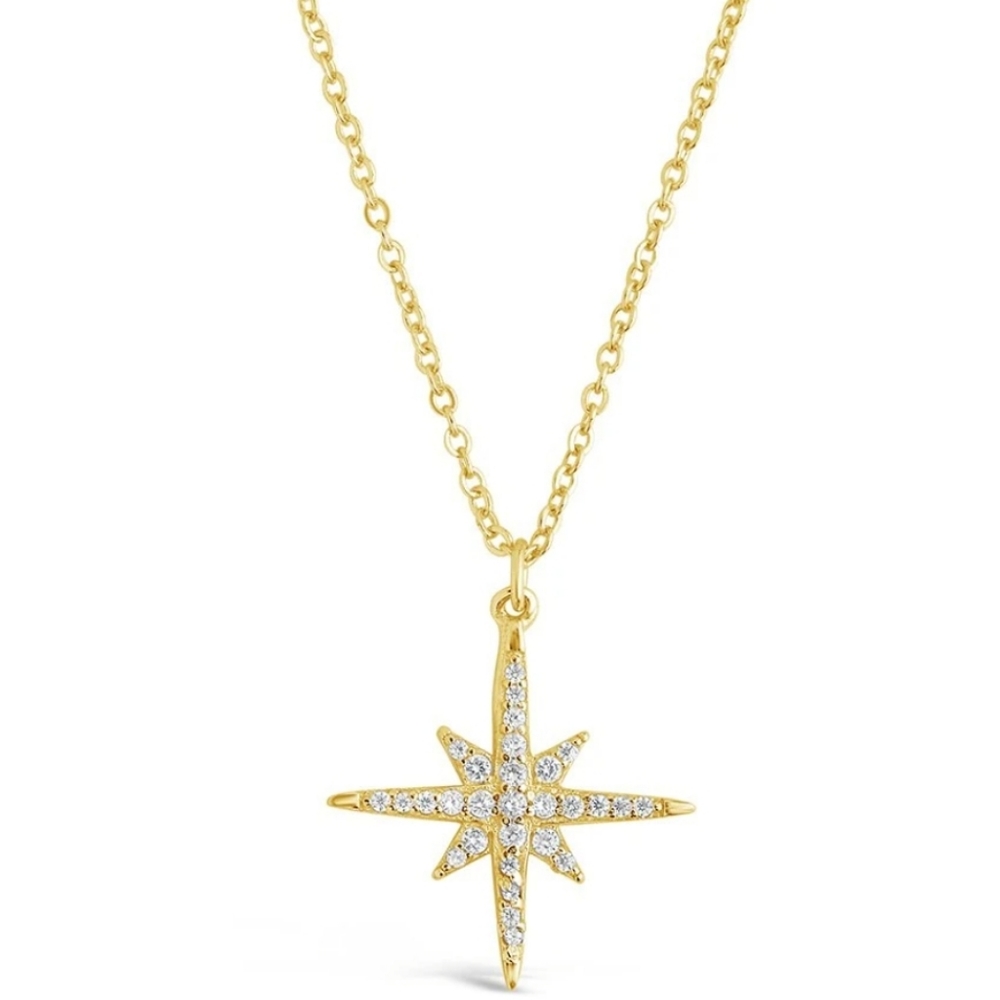 Sterling Forever 14K Gold Vermeil Starburst
